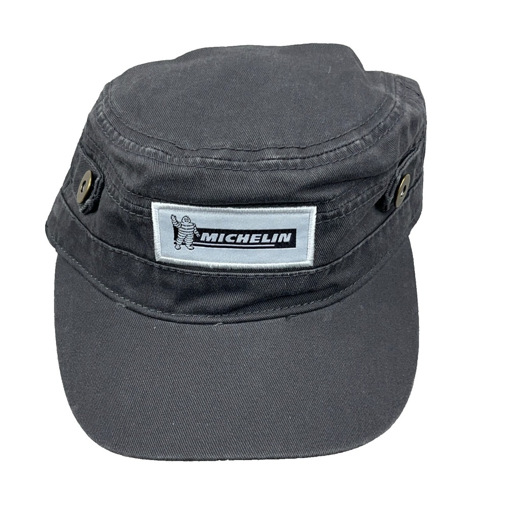 Michelin Tires Cadet Hat Cap Gray Military Army Adjustable Advertising Patch